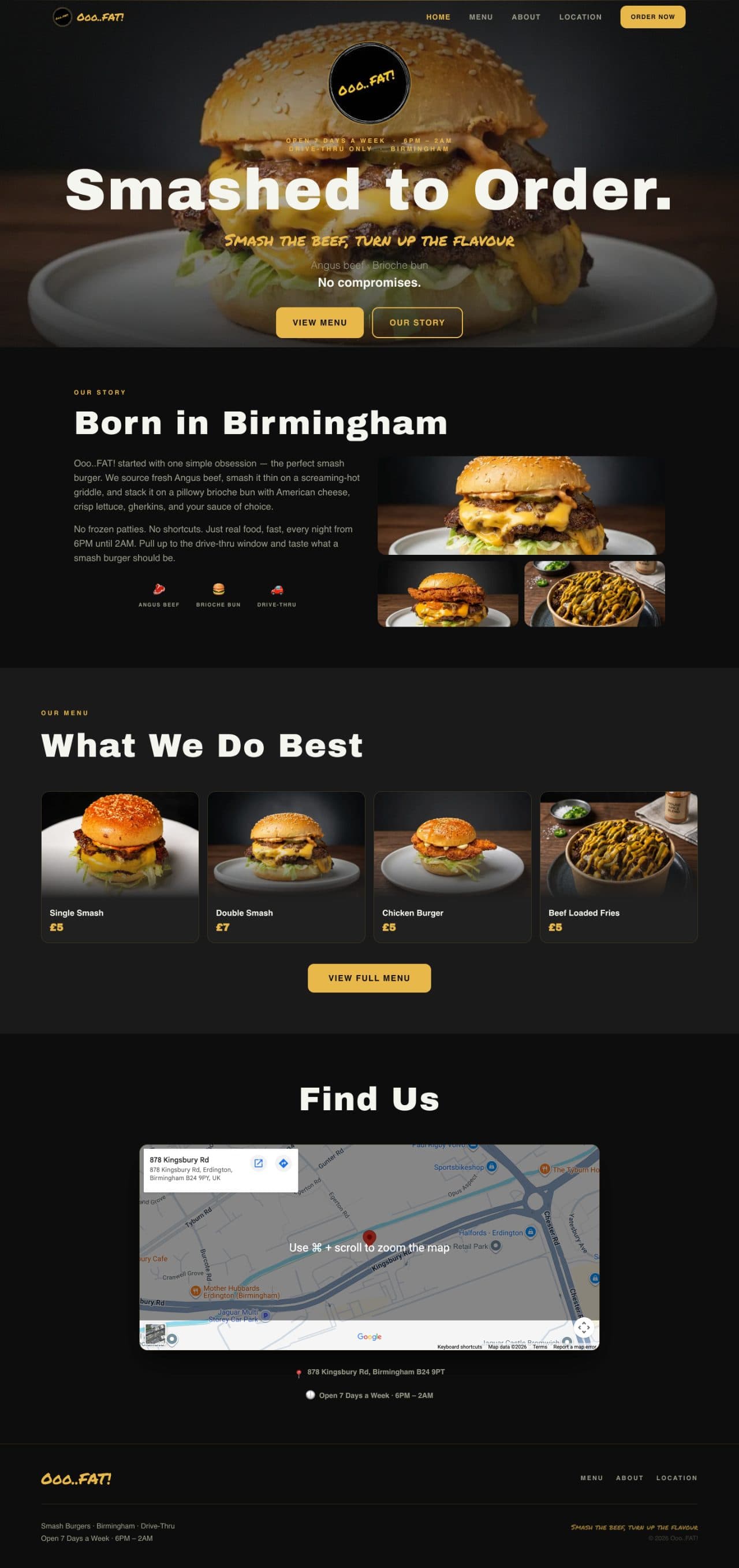 Ooo..FAT! Birmingham drive-thru smash burger website